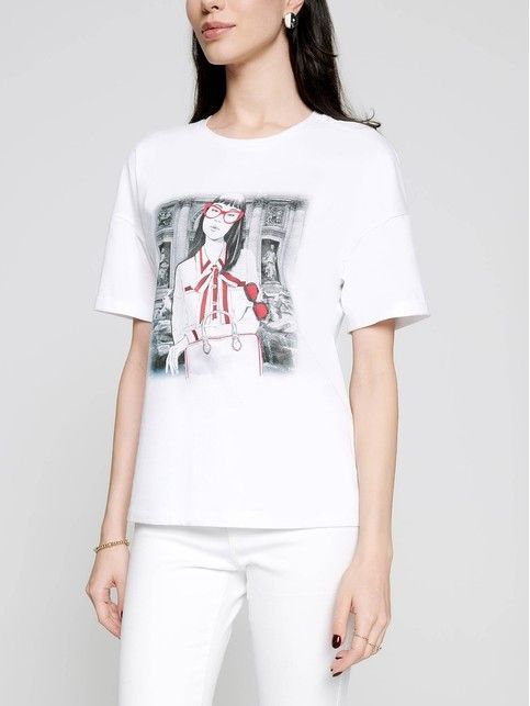 Белая хлопковая футболка с принтом "Fashion Girl" LD 1114, White, Джемпер женский ⭐️ Белая хлопковая футболка с принтом "Fashion Girl" LD 1114 ⭐️
Белая хлопковая футболка с принтом "Fashion Girl" LD 1114, White, Джемпер женский ⭐️ Белая хлопковая футболка с принтом "Fashion Girl" LD 1114 ⭐️