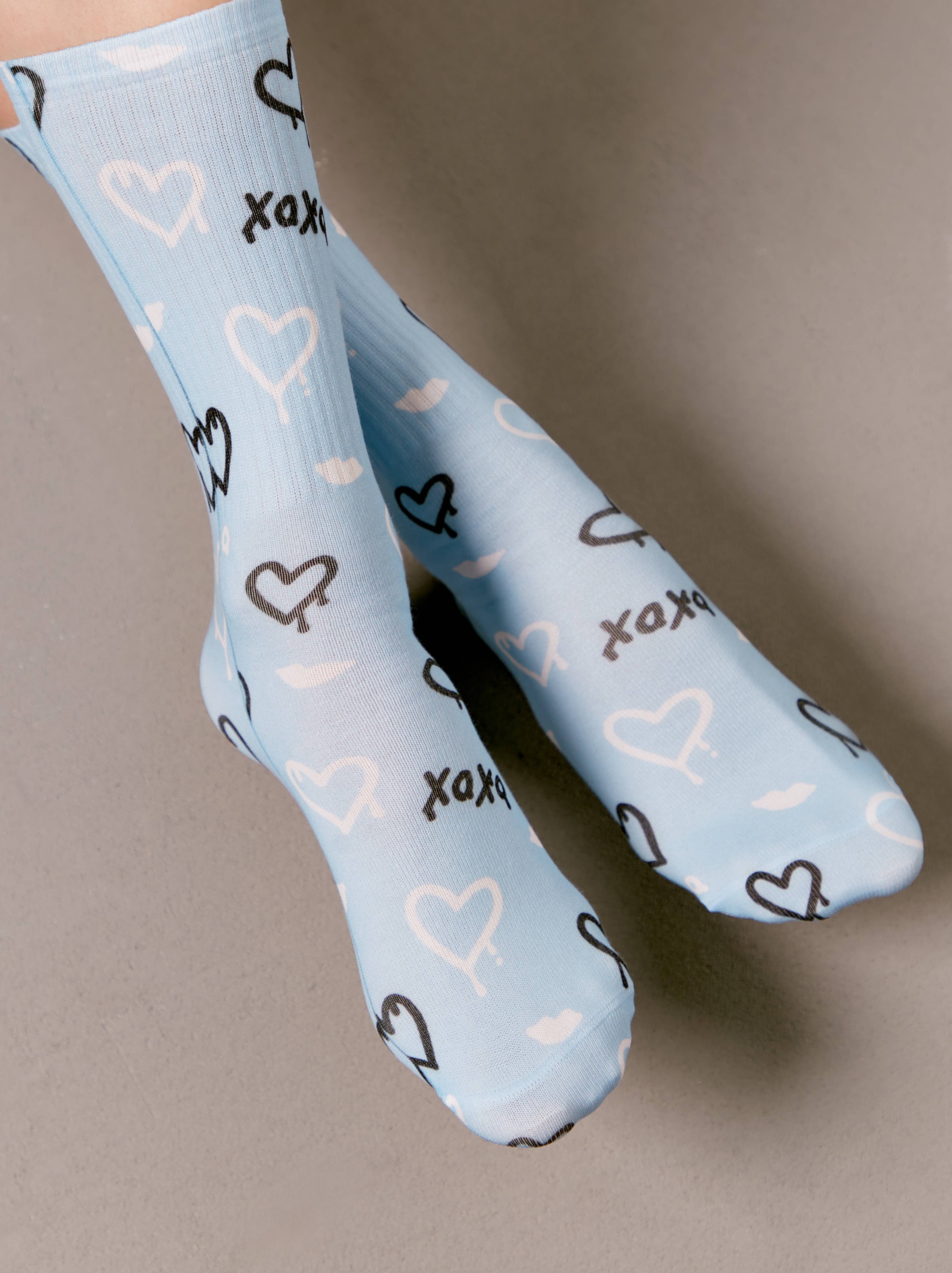 Носки женские ⭐️ Удлиненные носки из лимитированной коллекции с рисунками "Lovely" ⭐️, Светло-голубой
Носки женские ⭐️ Удлиненные носки из лимитированной коллекции с рисунками "Lovely" ⭐️, Светло-голубой