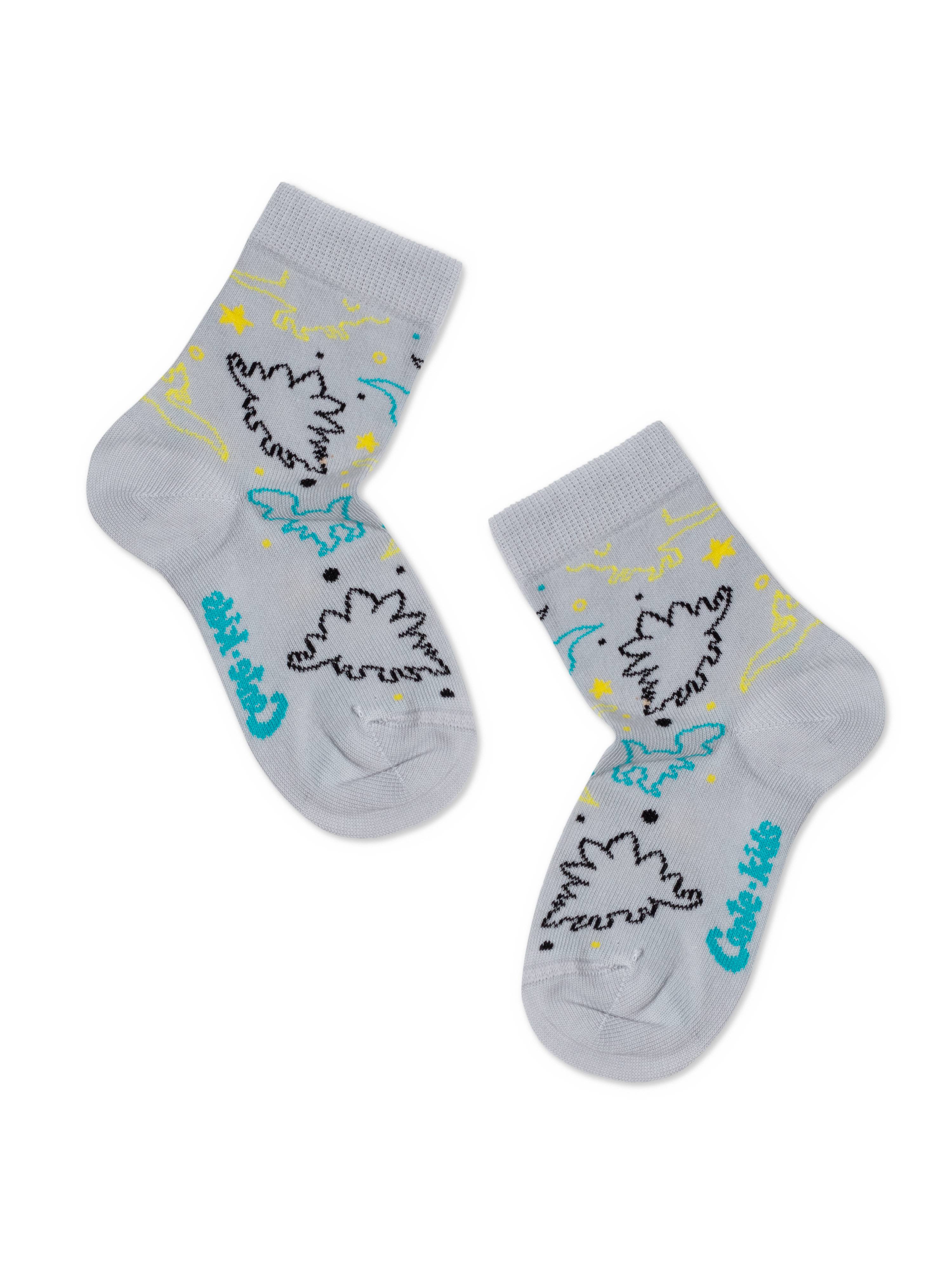 

Носки детские ⭐️ Хлопковые носки с рисунками, модель 622 ⭐️, Светло-серый