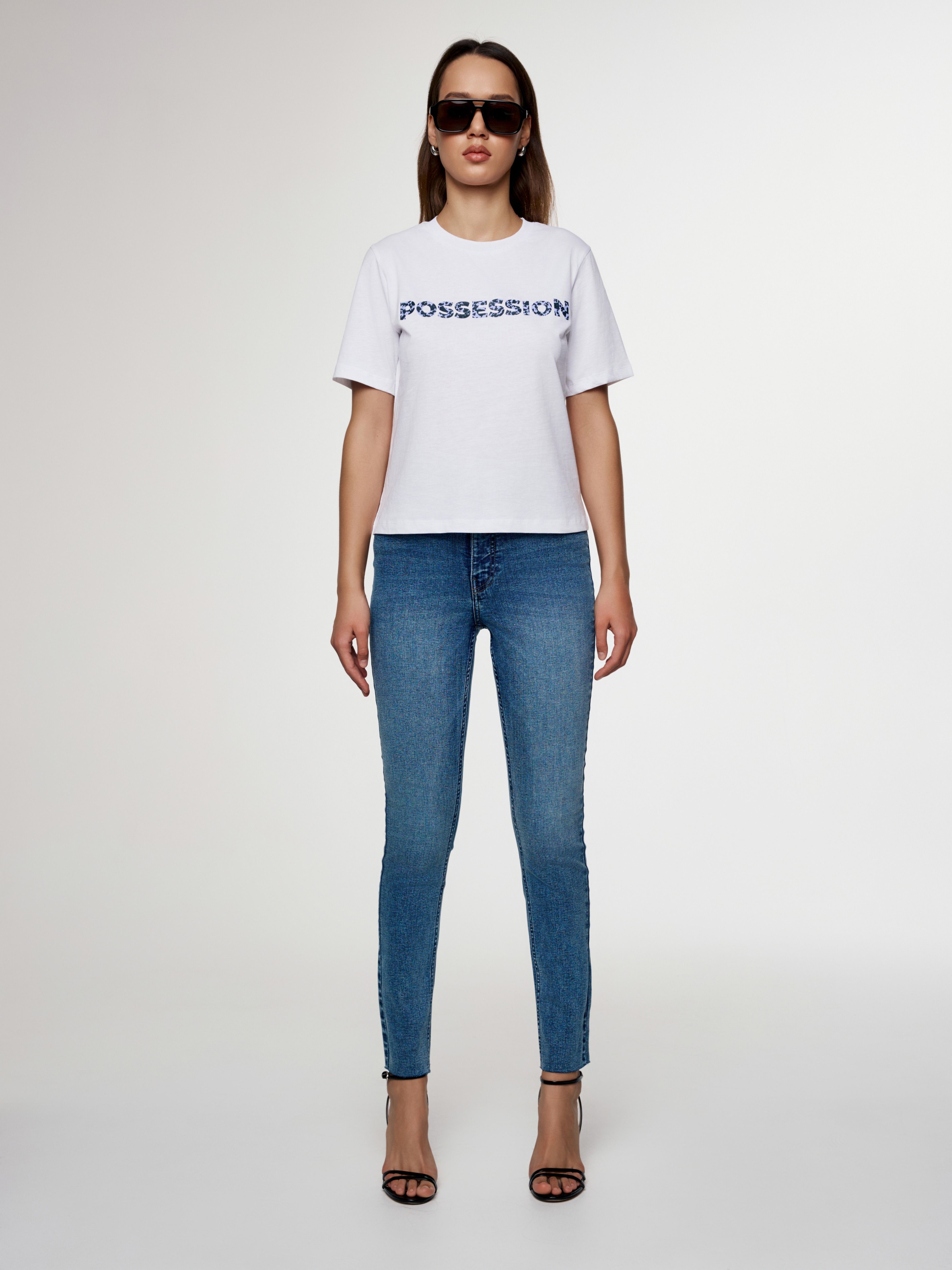 

Брюки джинсовые ⭐️ Джинсы skinny оксидной варки с необработанным краем CON-652 ⭐️, Blue