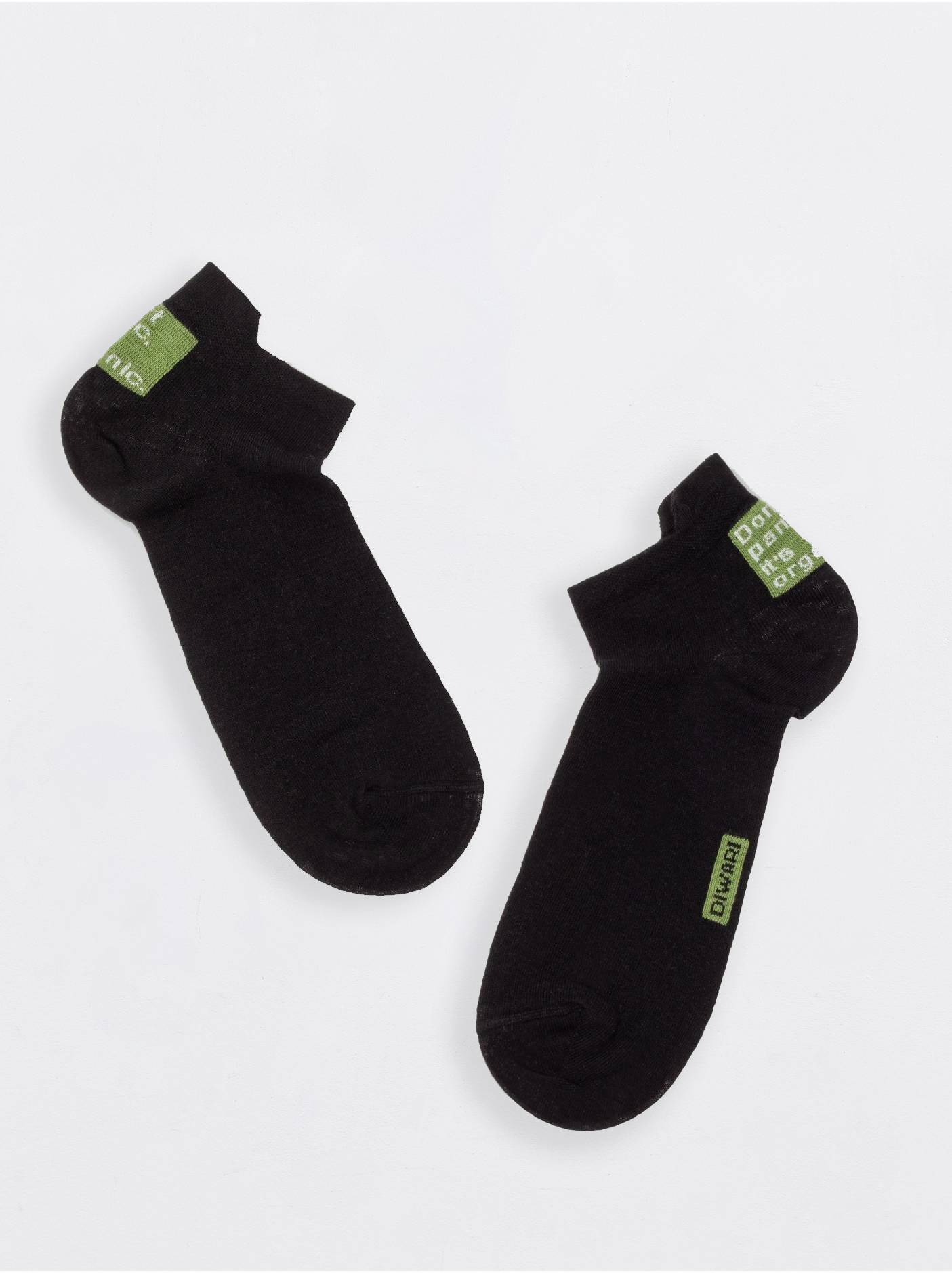 Короткие носки с хлопком и коноплей Conte черного цвета