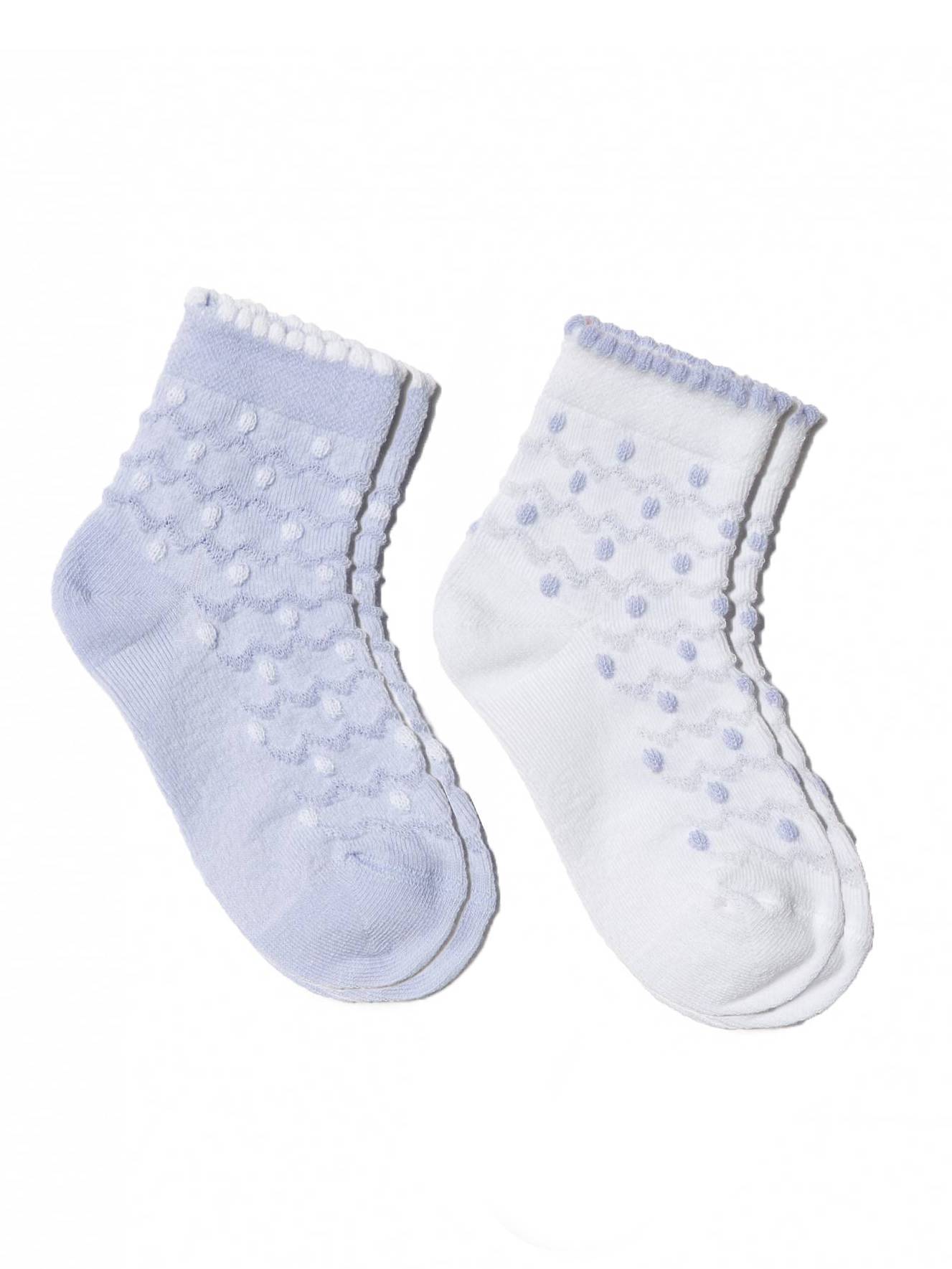 Жаккардовые носки TIP-TOP (2 пары) Conte белый-бледно-фиолетовый  