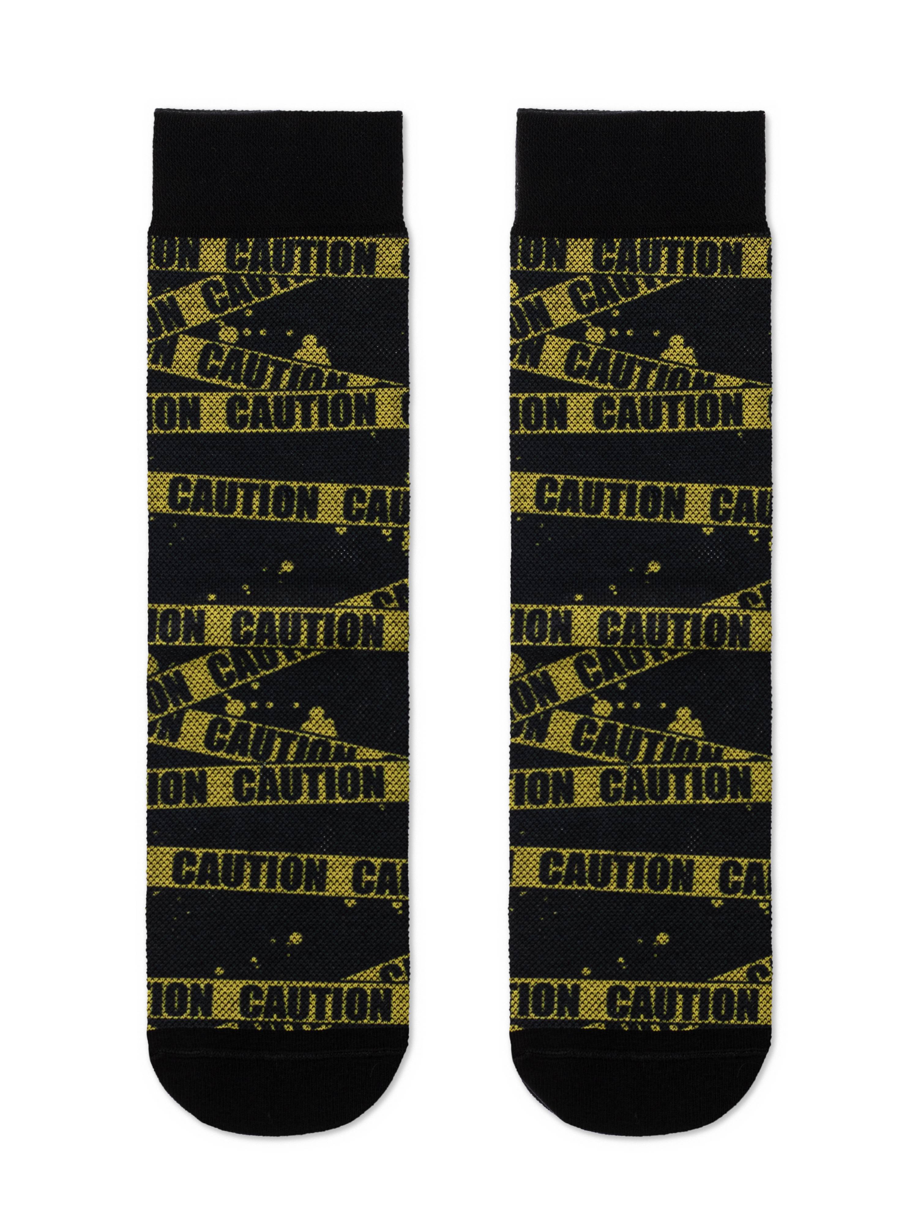 Носки с хлопком «Caution» Conte черного цвета
