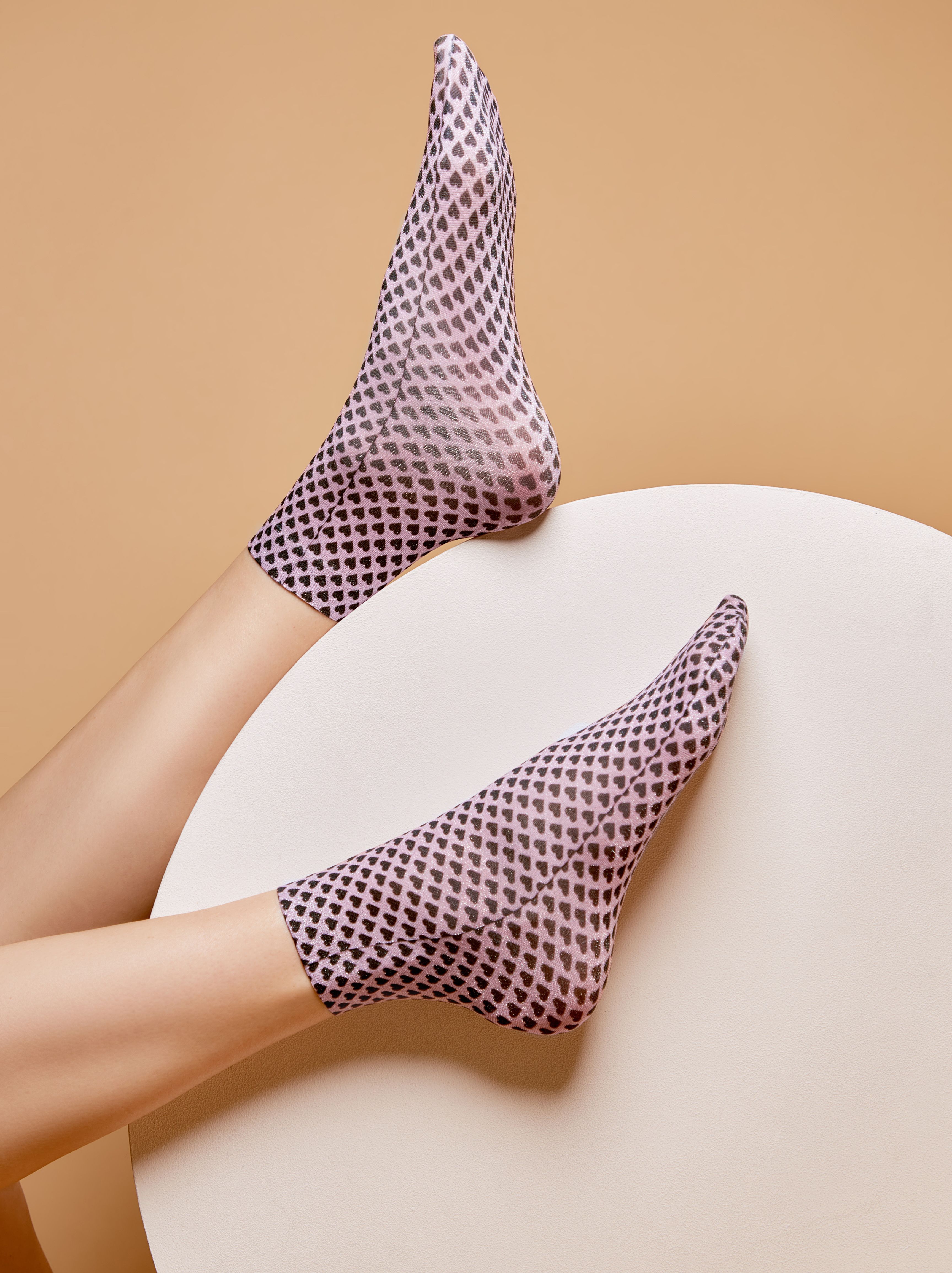 

Носки женские ⭐️ Сияющие носки с рисунком "Valentine" ⭐️, Mix