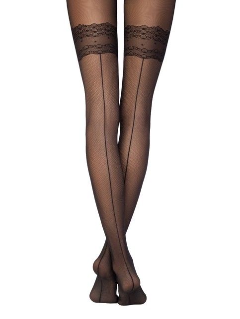 

Колготки с имитацией чулок со швом сзади и эффектом мелкой сетки ESSENCE Lycra®, Moro, Колготки полиамидные женские ⭐️ Колготки с имитацией чулок со швом сзади и эффектом мелкой сетки ESSENCE Lycra® ⭐️