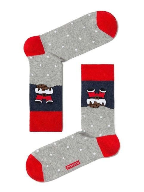 

Новогодние носки, Серый, Носки мужские ⭐️ Новогодние носки ⭐️