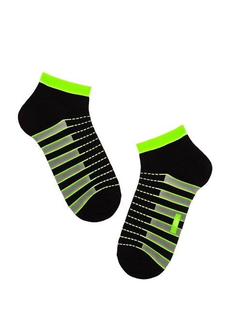 

Короткие носки ACTIVE, Черный-салатовый, Носки мужские ⭐️ Короткие носки ACTIVE ⭐️