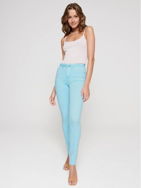 

Цветные джинсы skinny с высокой посадкой и эффектом варки CON-219 Lycra®, Washed aqua blue, Брюки джинсовые ⭐️ Цветные джинсы skinny с высокой посадкой и эффектом варки CON-219 Lycra® ⭐️