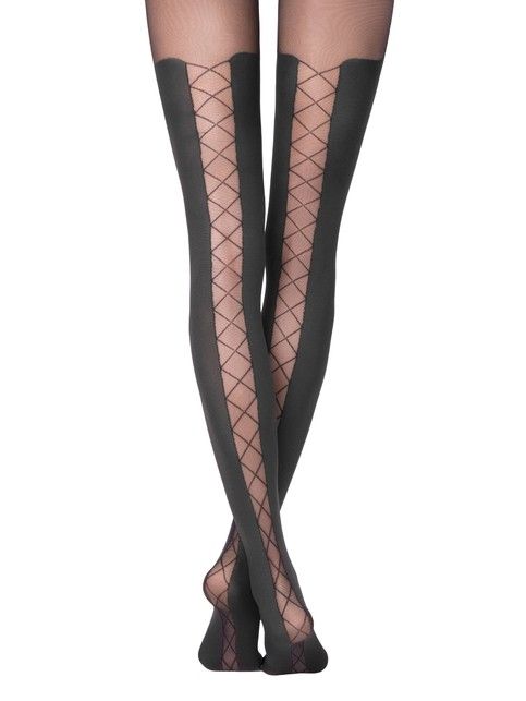 

Колготки с имитацией гольфинов со шнуровкой сзади POEMA Lycra®, Nero, Колготки полиамидные женские ⭐️ Колготки с имитацией гольфинов со шнуровкой сзади POEMA Lycra® ⭐️