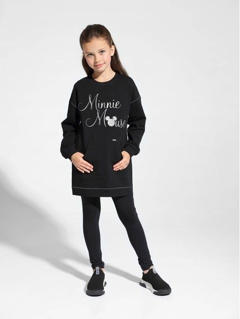

Хлопковая туника с мерцающей надписью ©Disney DTH 957, Royal black, Туника для девочек ⭐️ Хлопковая туника с мерцающей надписью ©Disney DTH 957 ⭐️