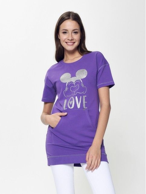 

Хлопковая туника с мерцающим рисунком ©Disney 953, Camelia rose, Туника женская ⭐️ Хлопковая туника с мерцающим рисунком ©Disney 953 ⭐️
