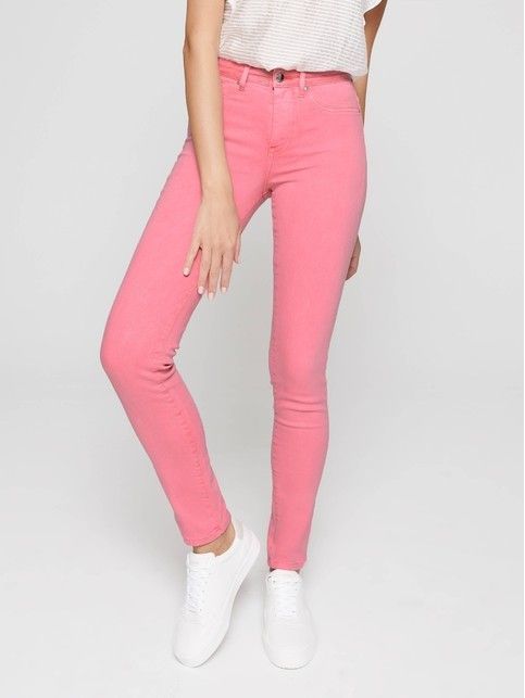 

Цветные джинсы skinny с высокой посадкой и эффектом варки CON-236 Lycra®, Washed candy pink, Брюки джинсовые ⭐️ Цветные джинсы skinny с высокой посадкой и эффектом варки CON-236 Lycra® ⭐️