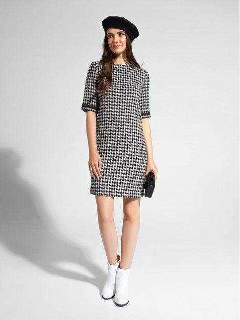 

Платье с рисунком "клетка" и легким мерцанием люрекса LPL 1053, Black-ivory, Платье женское ⭐️ Платье с рисунком "клетка" и легким мерцанием люрекса LPL 1053 ⭐️