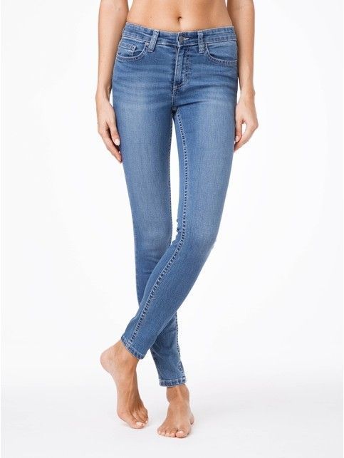 Моделирующие джинсы Skinny со средней посадкой 4640/4915L, Синий, Джинсы женские моделирующие ⭐️ Моделирующие джинсы Skinny со средней посадкой 4640/4915L ⭐️