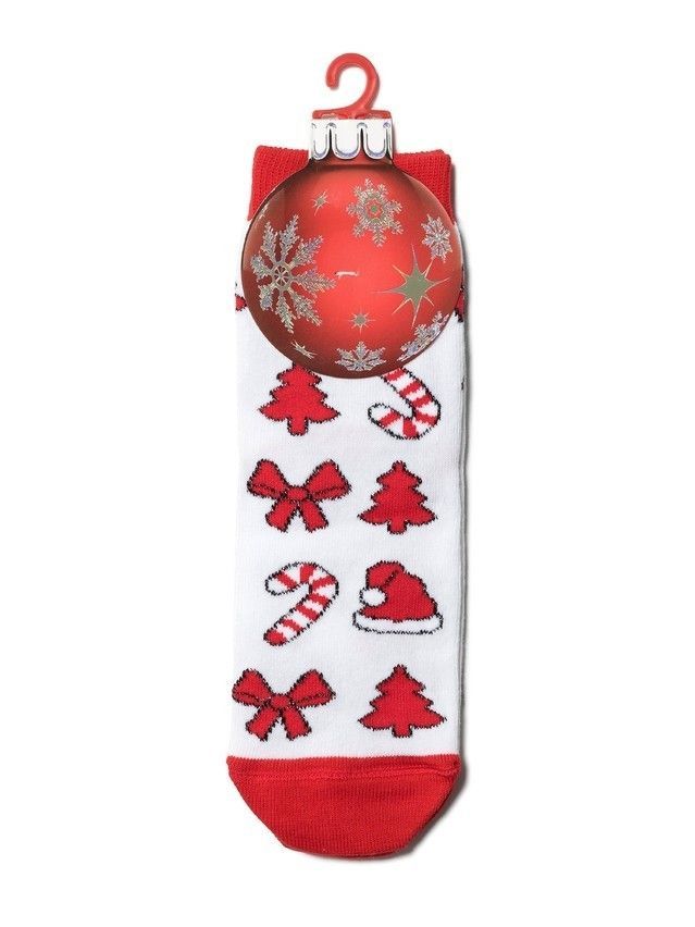 Носки детские Новогодние (люрекс) 17С-48СП, p. 16-18, белый, рис. 299 - 2