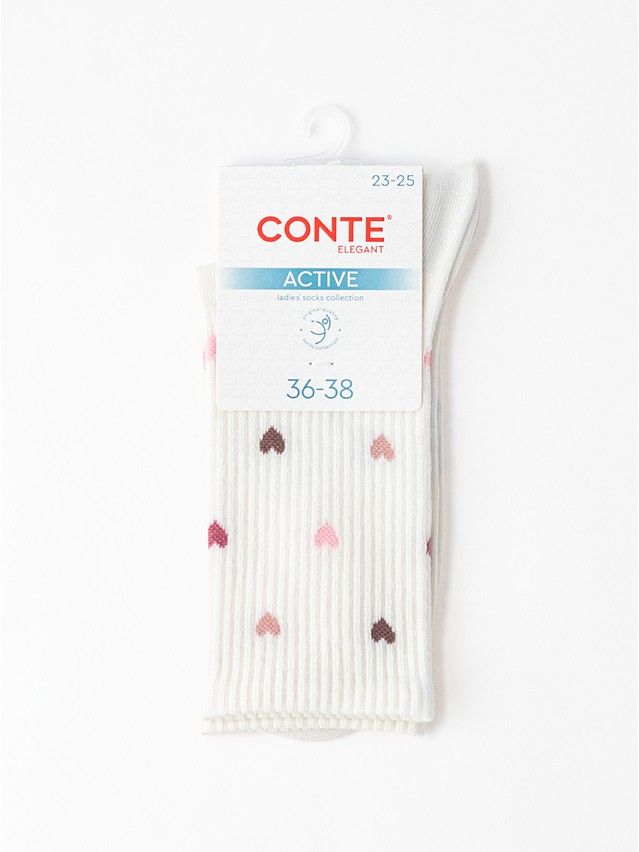 Носки женские хлопковые CE ACTIVE 20С-20СП, р.23-25, 966 молочный - 5