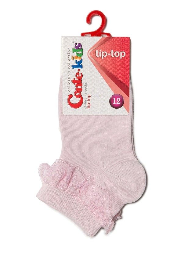Носки хлопковые детские TIP-TOP (с кружевной лентой) 7С-11СП, p. 12, светло-розовый, рис. 000 - 2