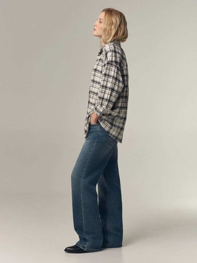 Рубашка женская C LRU 3518, р.170-84-90, white-black - 4