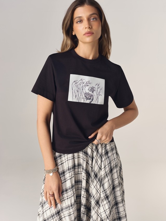 Джемпер женский C LD 3470, р.170-84, black-roses - 4