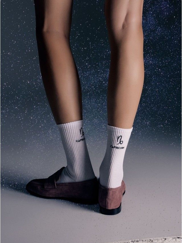 Носки женские хлопковые C FANTASY (с вышивкой) 24С-77СП, р.23-25, 665 черный - 1