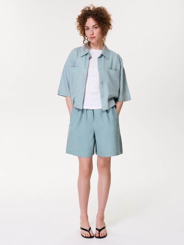 Рубашка жен. C LRU 3585, р.170-84-90, blue - 3