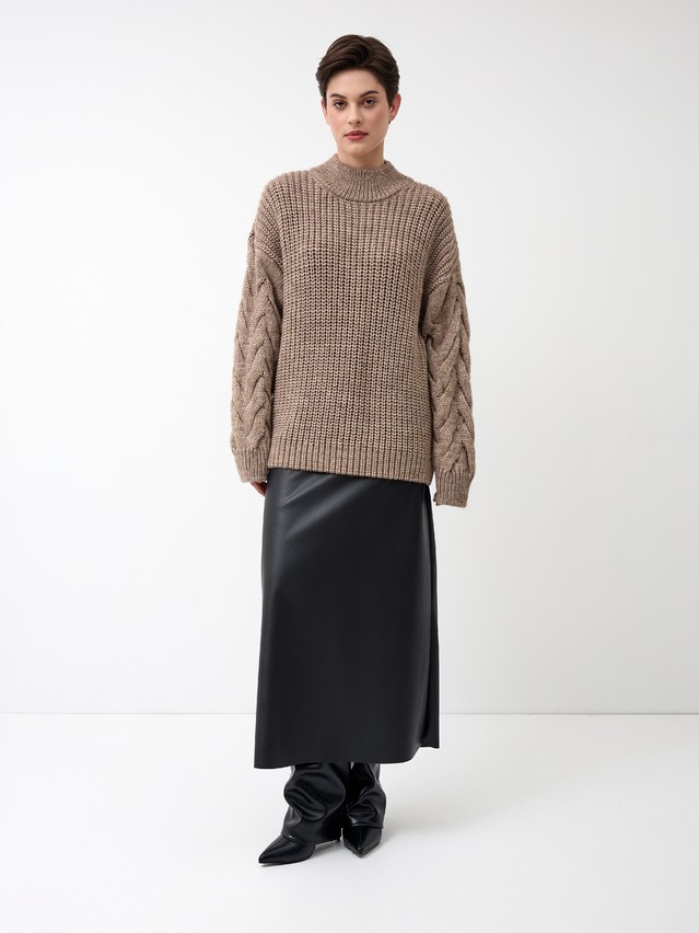 Джемпер женский CE LDK24136 24С-136СП, р.170-84, beige melange - 9