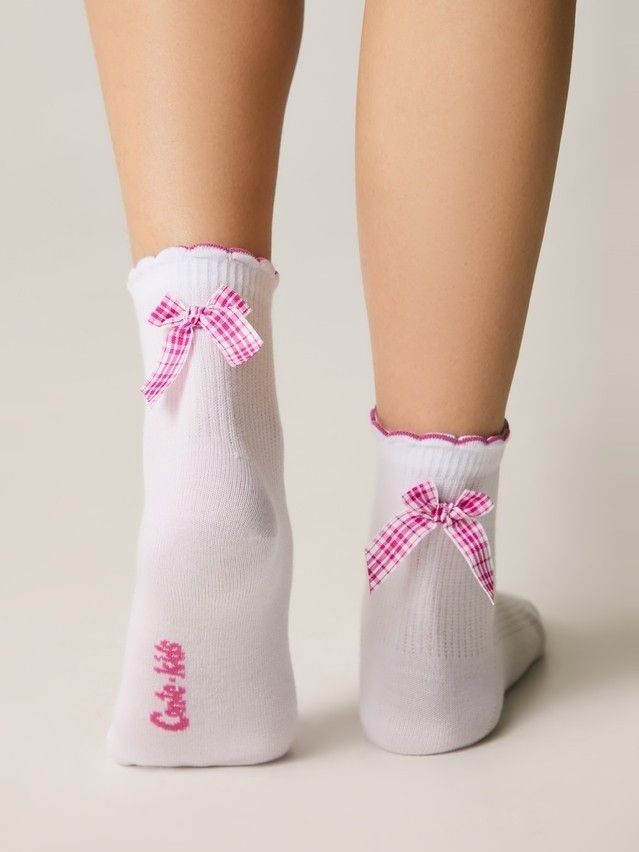 Носки детские CK TIP-TOP (декор, бантики) 24С-179СП, р.16, 065 белый-розовый - 1