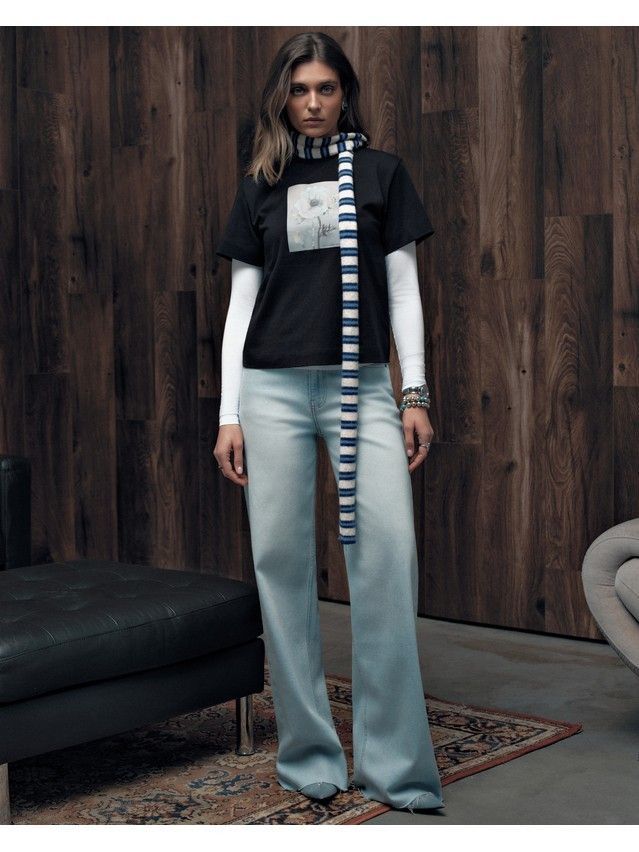 Джемпер женский C LD 3470, р.170-84, black-rosehip - 1