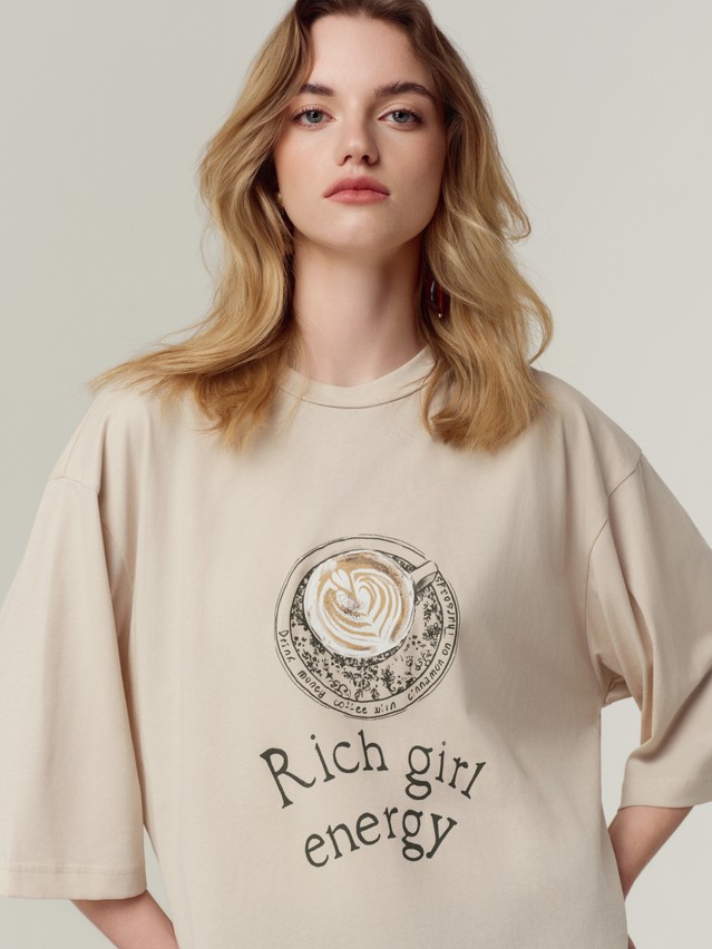 Джемпер женский C LD 3449, р.170-84, beige-coffee - 4