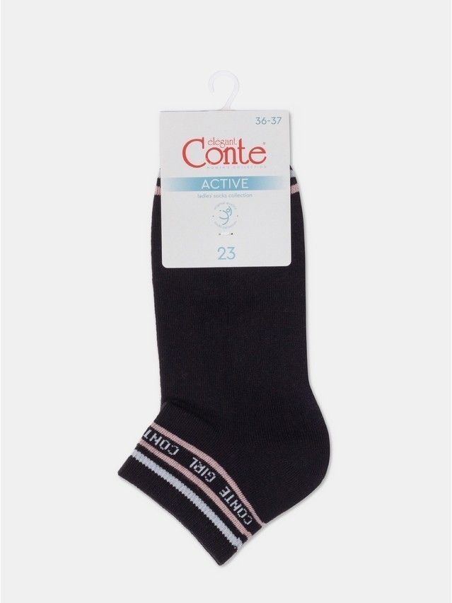 Носки женские хлопковые CE ACTIVE (короткие, махр. стопа) 16С-92СП, р.23-25, 572 черный - 8