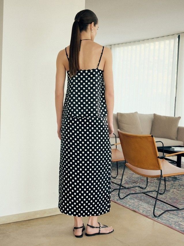 Топ женский CE LTD 2612, р.170-84-90, black-white dots - 2