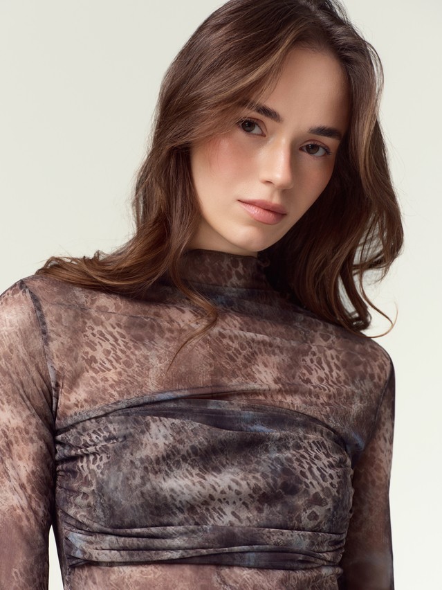 Джемпер женский C LD 3486, р.170-84, blue leopard - 4