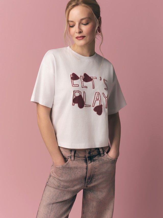 Джемпер женский CE LD 3032, р.170-92, white-play - 4