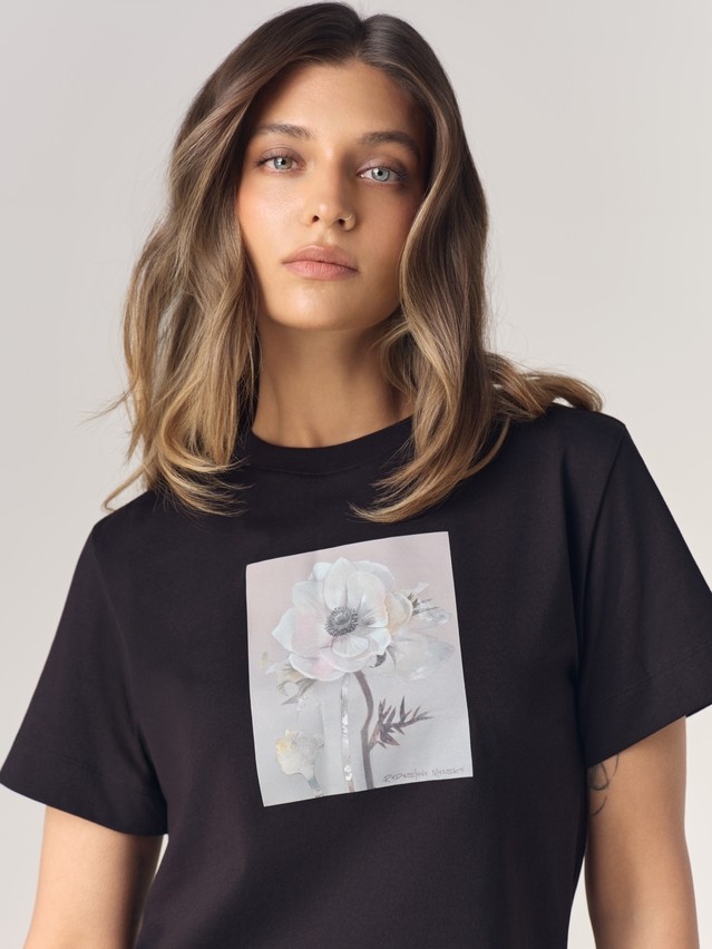 Джемпер женский C LD 3470, р.170-84, black-rosehip - 2