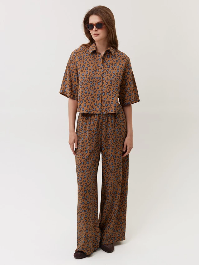Блузка жен. C LBL 3729, р.170-84-90, chocolate leo - 4