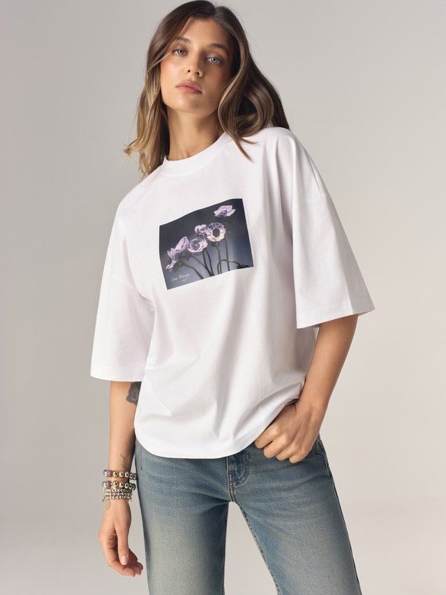 Джемпер женский C LD 3468, р.170-84, white-poppies - 4