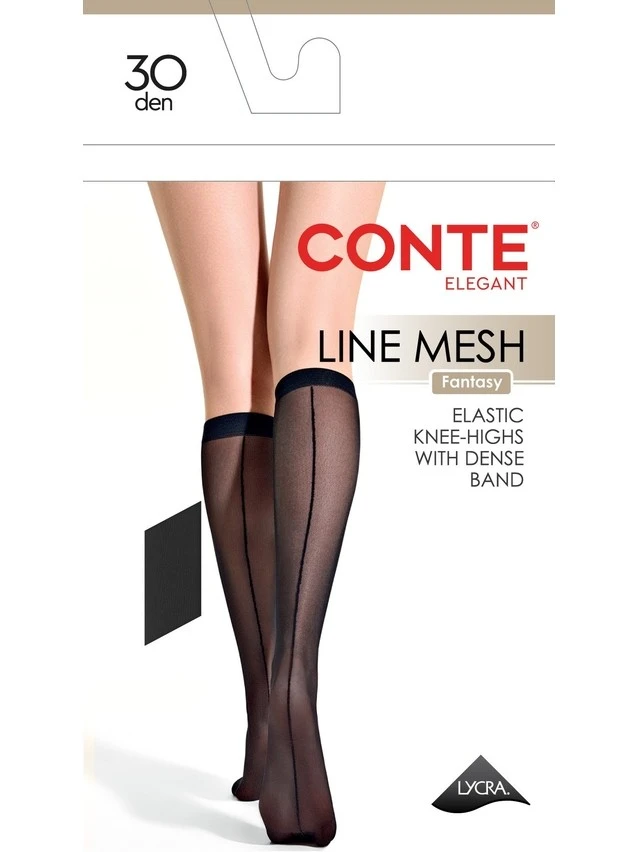 Гольфы жен. CE FANTASY LINE MESH, р.23-25, nero - 3