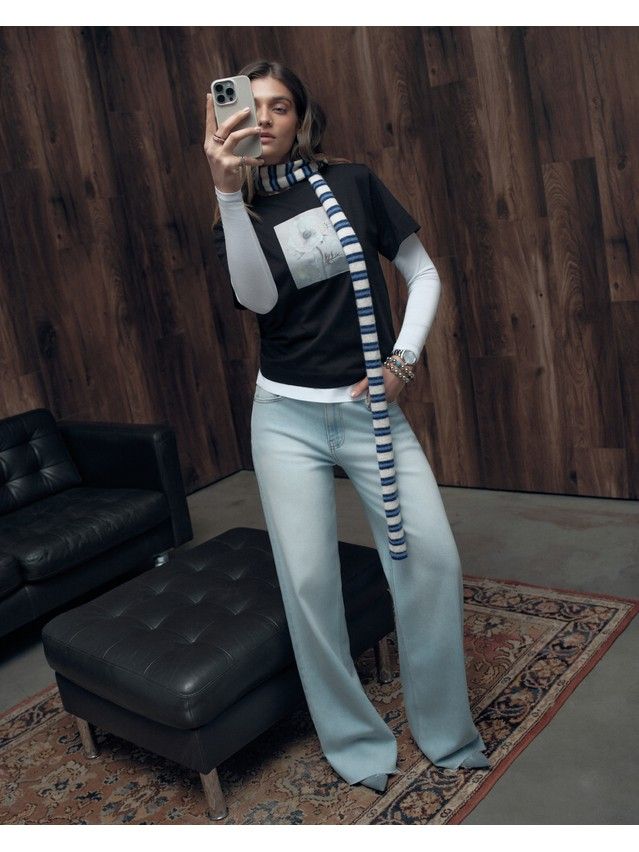 Джемпер женский C LD 3470, р.170-84, black-rosehip - 2