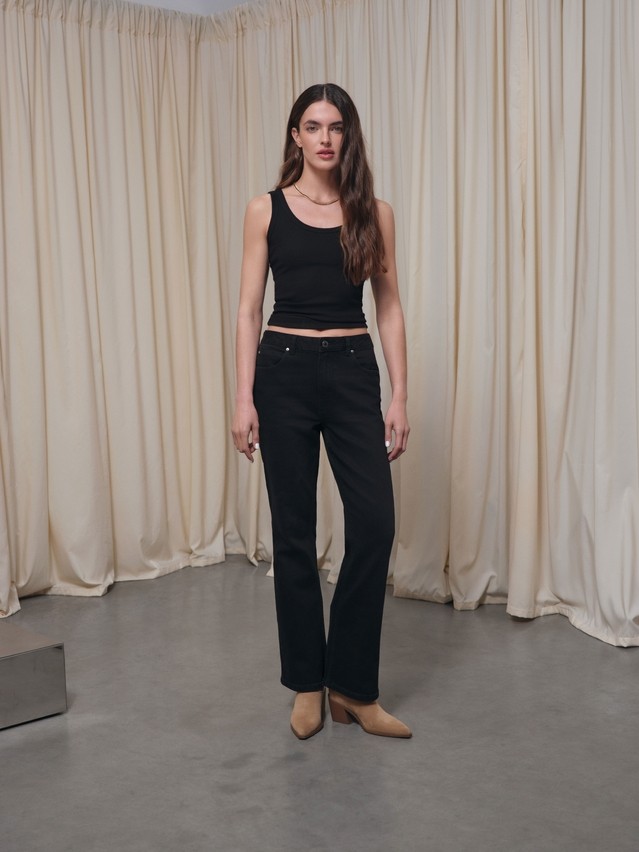 Джинсы женские C CON-809, р.164-90, washed black - 1