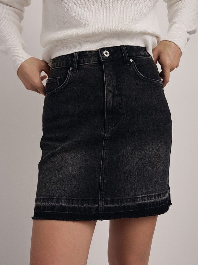 Юбка джинсовая женская CE CON-687, р.170-90, washed black - 3