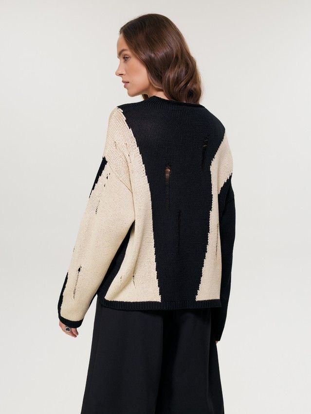 Джемпер женский CE LDK2552 25С-52СП, р.170-84, black-beige - 2