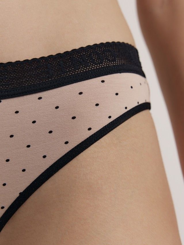 Трусы женские CE PRINT DOTS LBR 2544, р.90, cappuccino-black - 2