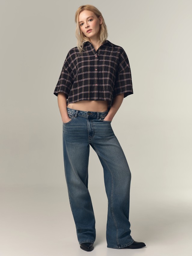 Рубашка жен. C LRU 3320, р.170-84-90, black - 1