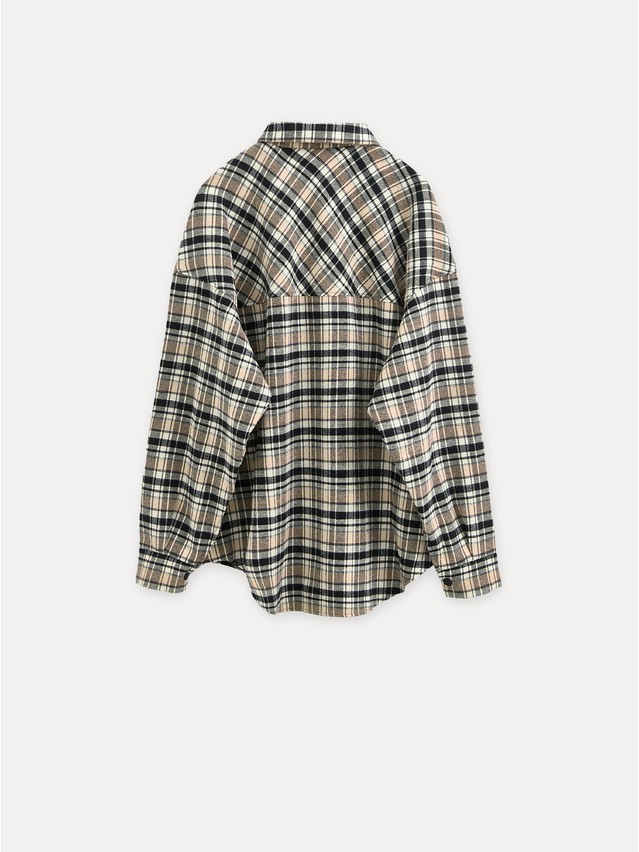 Рубашка женская C LRU 3323, р.170-84-90, black-beige check - 2