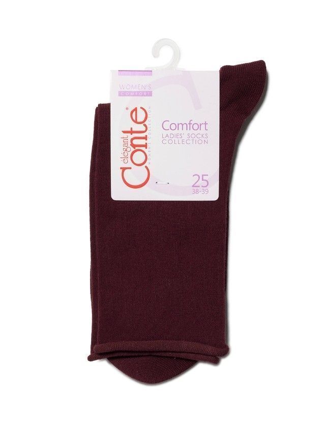 Носки женские хлопковые COMFORT (без резинки) 19С-101СП, р. 36-37, 000 темно-бордовый - 3