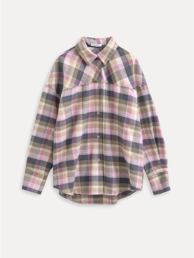 Рубашка жен. C LRU 3659, р.170-84-90, pink-check - 1