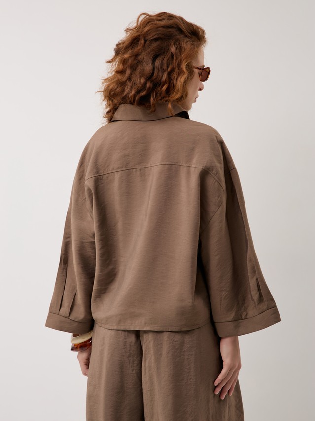 Рубашка жен. C LRU 3423, р.170-84-90, chocolate - 7