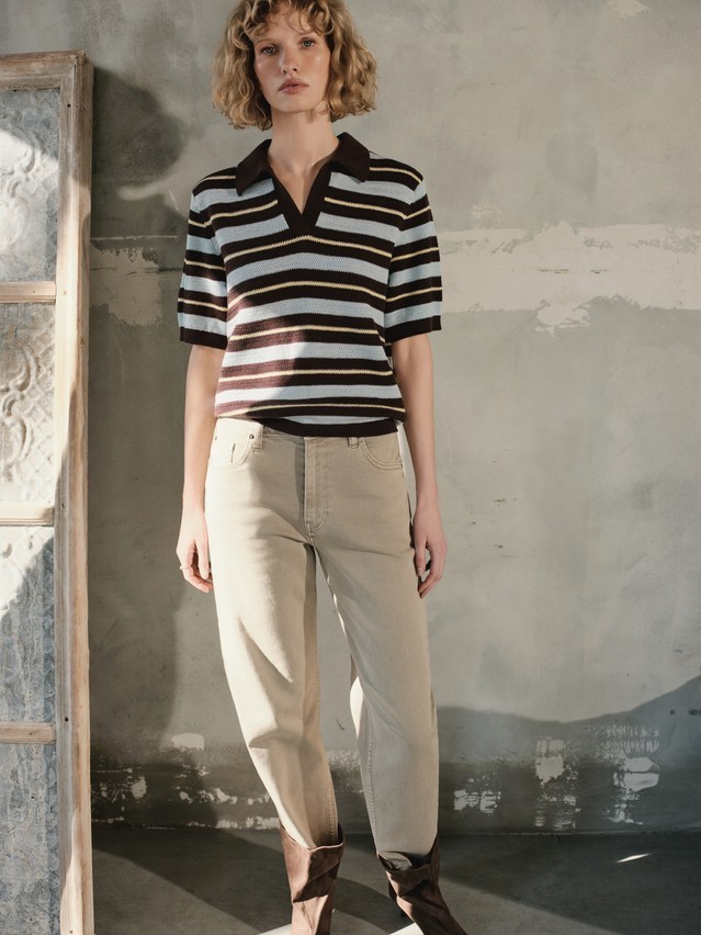 Джемпер жен. C LDK25139 25С-139СП, р.170-84, brown-blue-yellow - 1