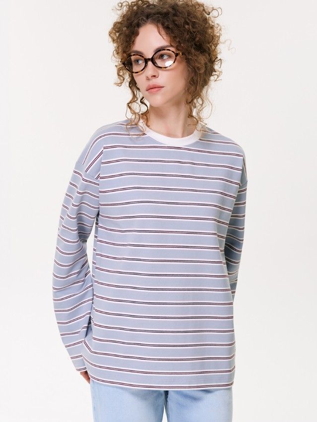 Джемпер жен. C LD 3591, р.170-84, grey-wine-ecru - 4