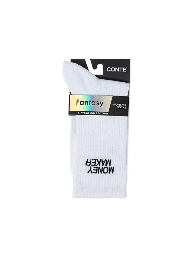 Носки женские хлопковые C FANTASY (с вышивкой) 24С-77/1СП, р.23-25, 701 белый - 4